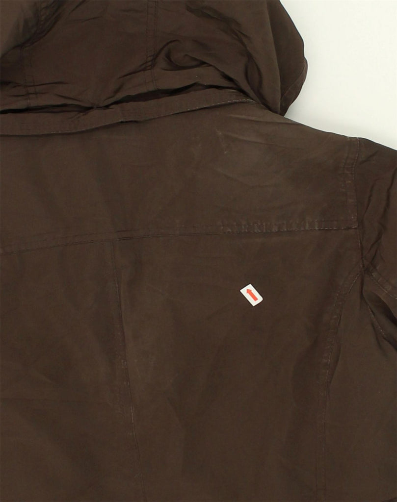 TOMMY HILFIGER Womens Hooded Parka Jacket UK 12 Medium Brown Polyester | Vintage Tommy Hilfiger | Thrift | Second-Hand Tommy Hilfiger | Used Clothing | Messina Hembry 