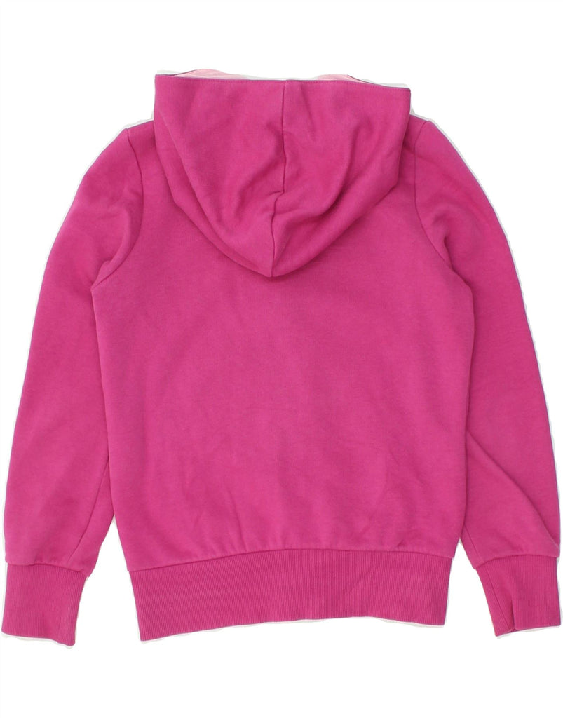 PUMA Girls Graphic Zip Hoodie Sweater 9-10 Years  Medium Pink Cotton | Vintage Puma | Thrift | Second-Hand Puma | Used Clothing | Messina Hembry 