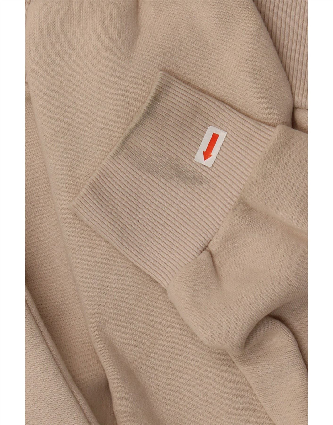 SUPERDRY Womens Graphic Hoodie Jumper UK 8 Small Beige Cotton