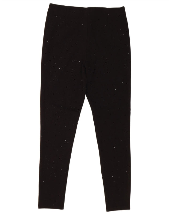 Zara Womens Leggings UK 10 Small  Black Viscose