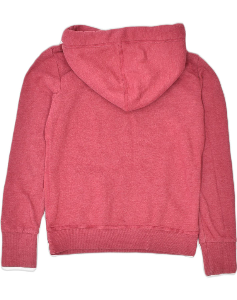 SUPERDRY Womens Graphic Hoodie Jumper UK 10 Small Red Cotton | Vintage | Thrift | Second-Hand | Used Clothing | Messina Hembry 