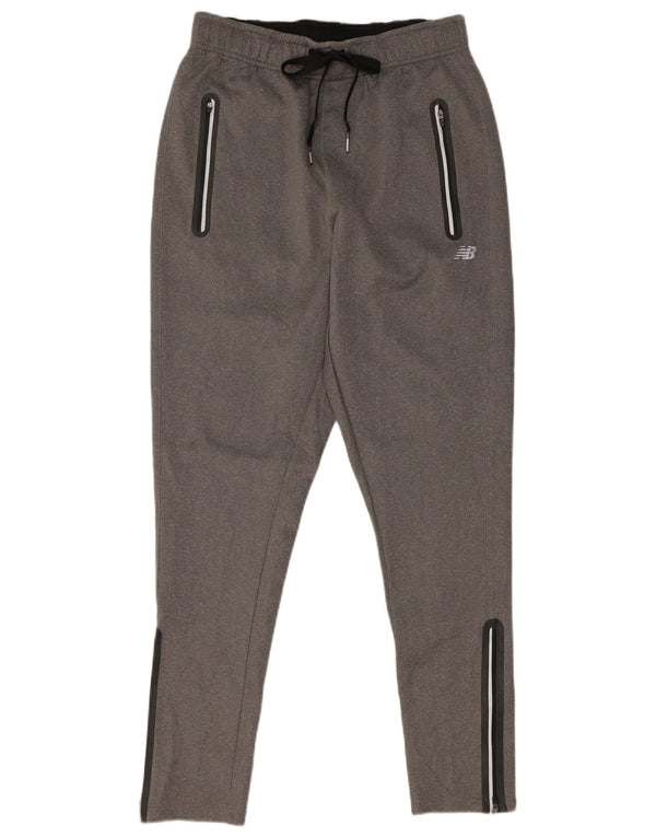 New Balance Mens Tracksuit Trousers Small Grey Polyester