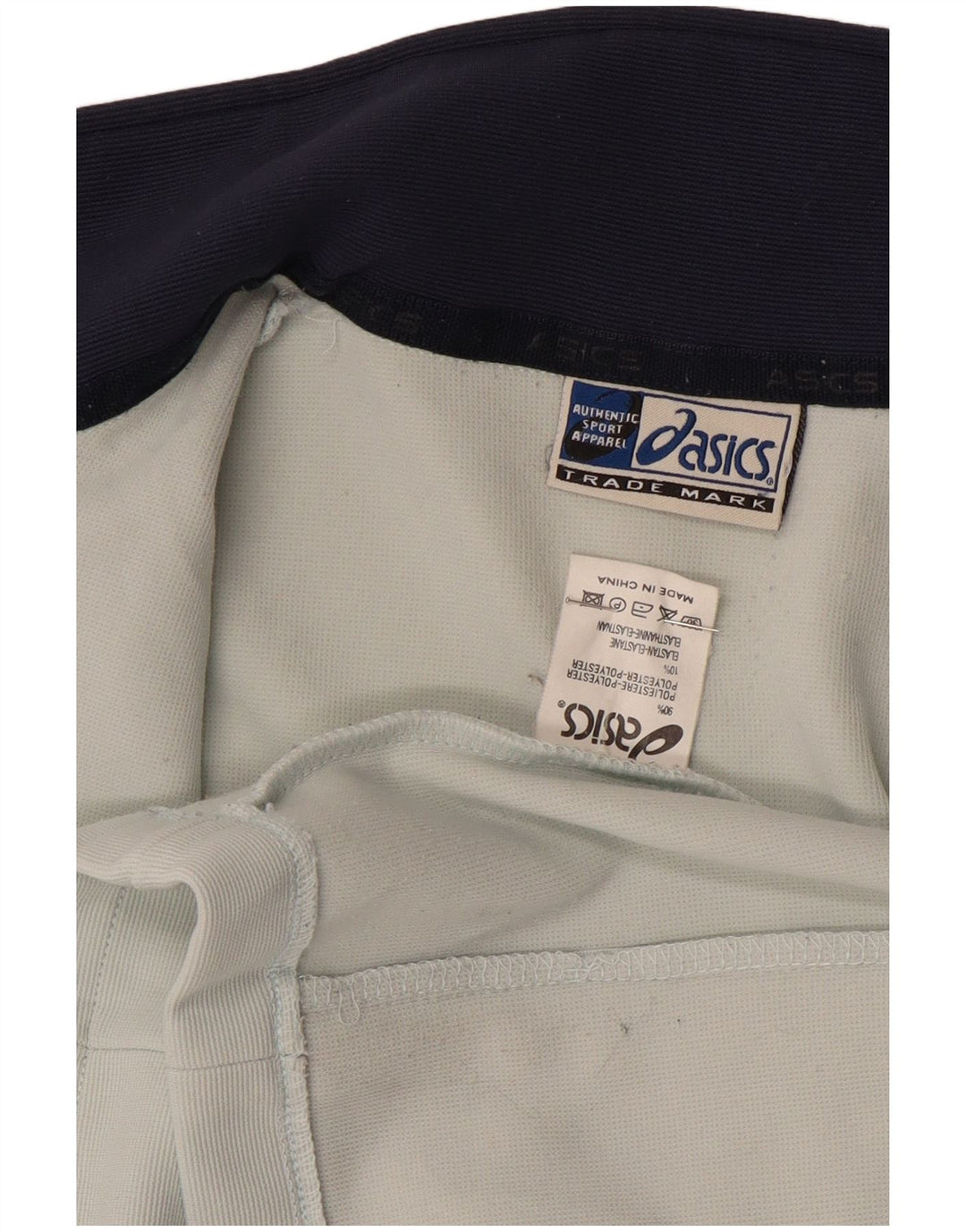 ASICS Womens Tracksuit Top Jacket UK 14 Medium White Colourblock Polyester