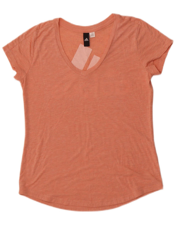 Adidas Womens Graphic T-Shirt Top UK 14 Medium Orange