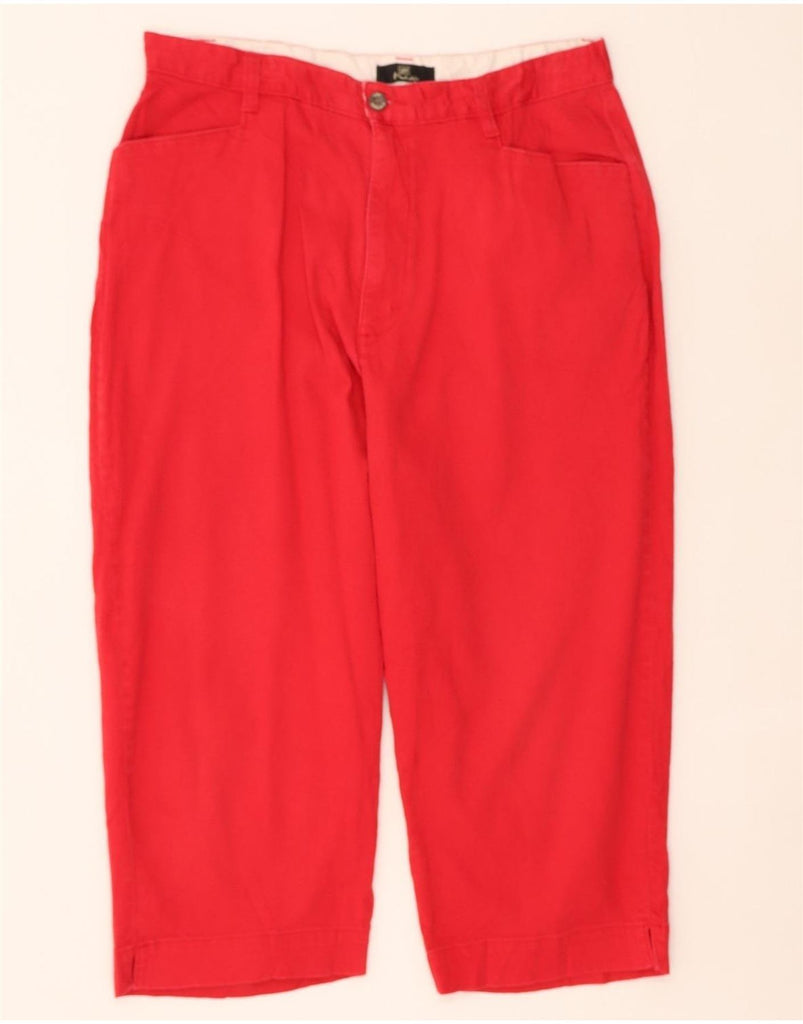 LEE Womens Khakis Loose Fit High Waist Capri Trousers US 14 XL W32 L20 Red Vintage Lee and Second-Hand Lee from Messina Hembry 