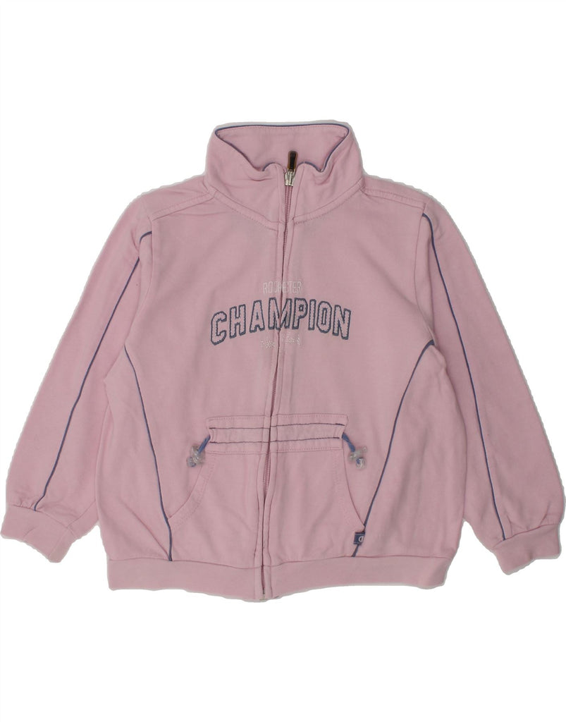 CHAMPION Girls Graphic Tracksuit Top Jacket 2-3 Years XL Pink | Vintage Champion | Thrift | Second-Hand Champion | Used Clothing | Messina Hembry 