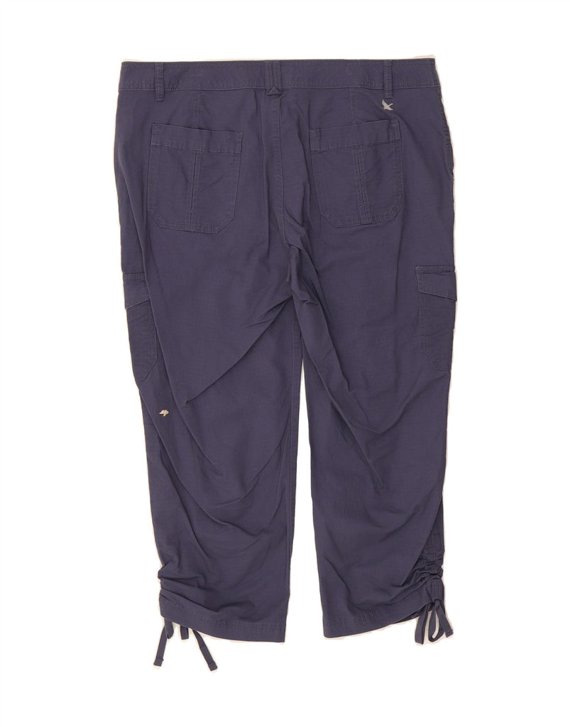 EDDIE BAUER Womens Straight Capri Cargo Trousers US 14 XL W38 L24 Blue Vintage Eddie Bauer and Second-Hand Eddie Bauer from Messina Hembry 