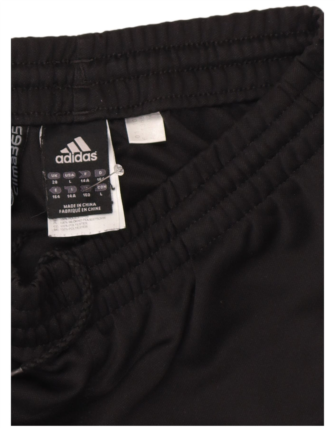Adidas Boys Tracksuit Trousers 13-14 Years Black Polyester
