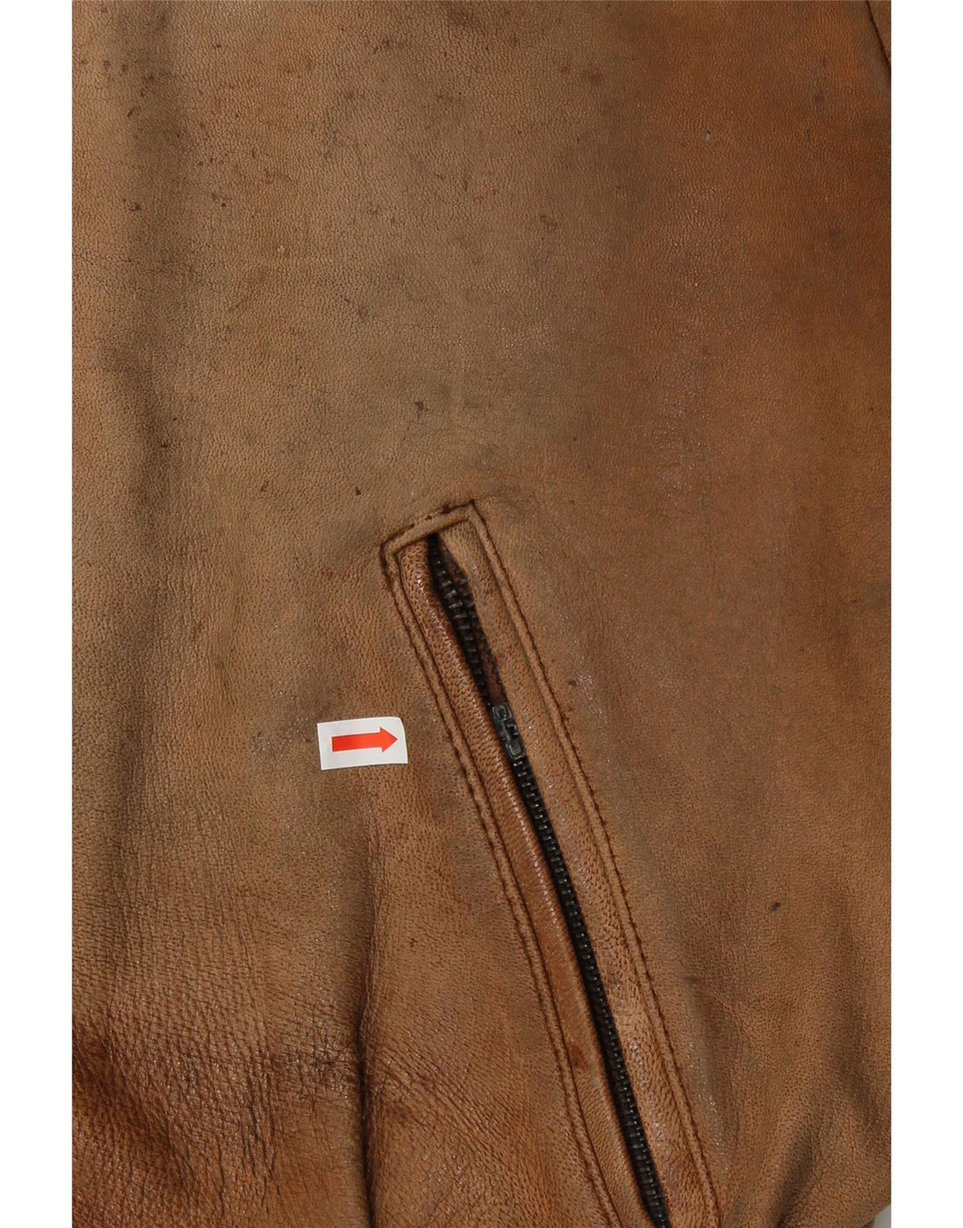 Schuh Mens Leather Jacket UK 42 XL Brown Leather