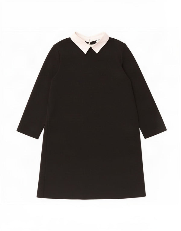 Zara Womens Trafaluc 3/4 Sleeve Shift Dress UK 10 Small Black Colourblock