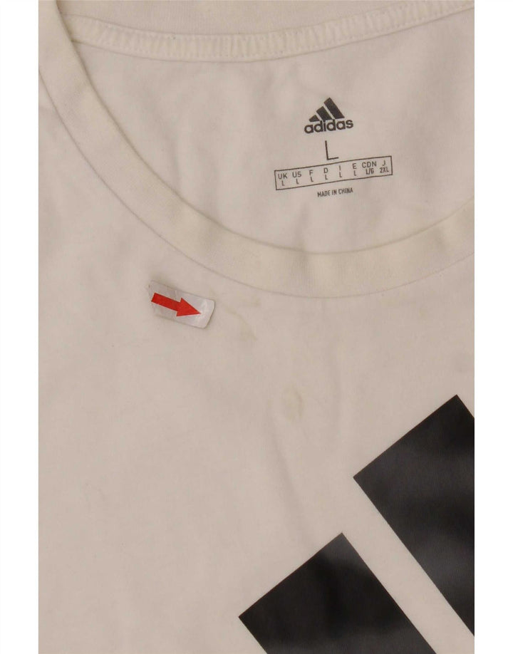 Adidas Mens Graphic T-Shirt Top Large White