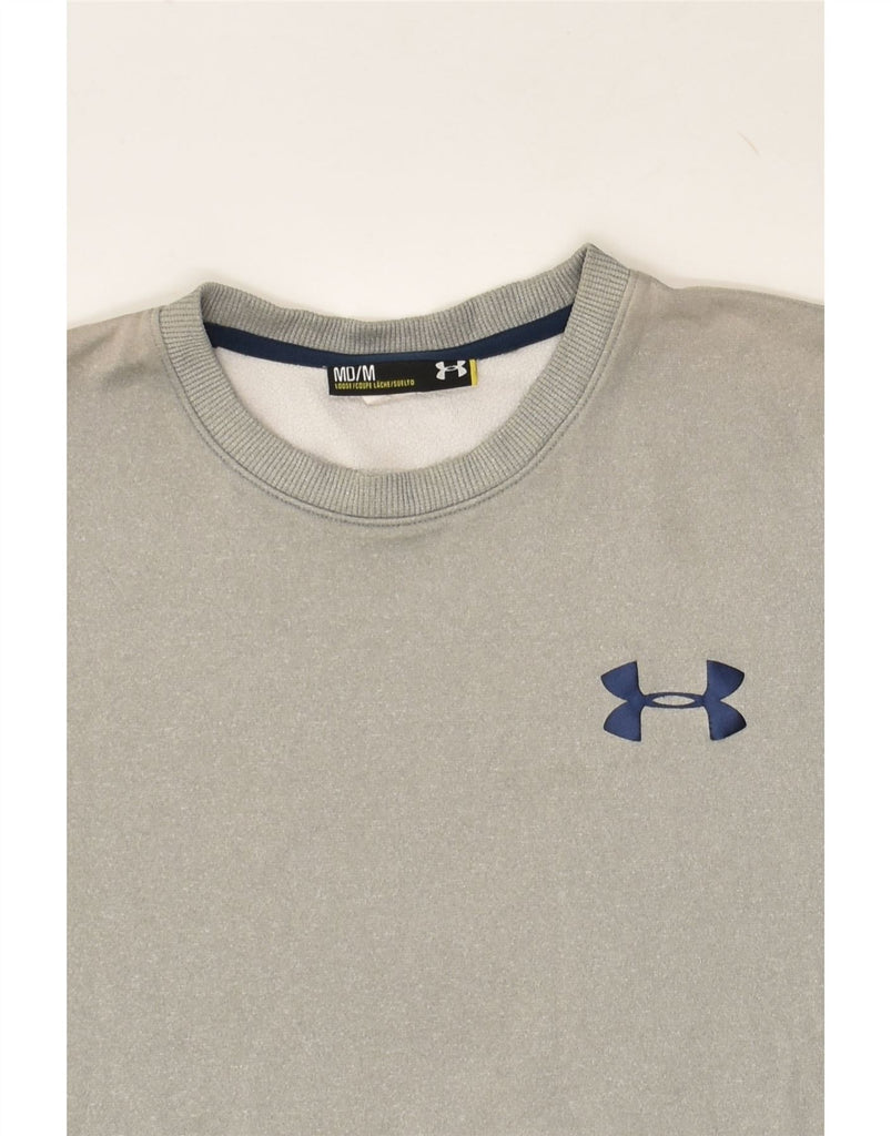 UNDER ARMOUR Mens Graphic Sweatshirt Jumper Medium Grey Cotton | Vintage Under Armour | Thrift | Second-Hand Under Armour | Used Clothing | Messina Hembry 