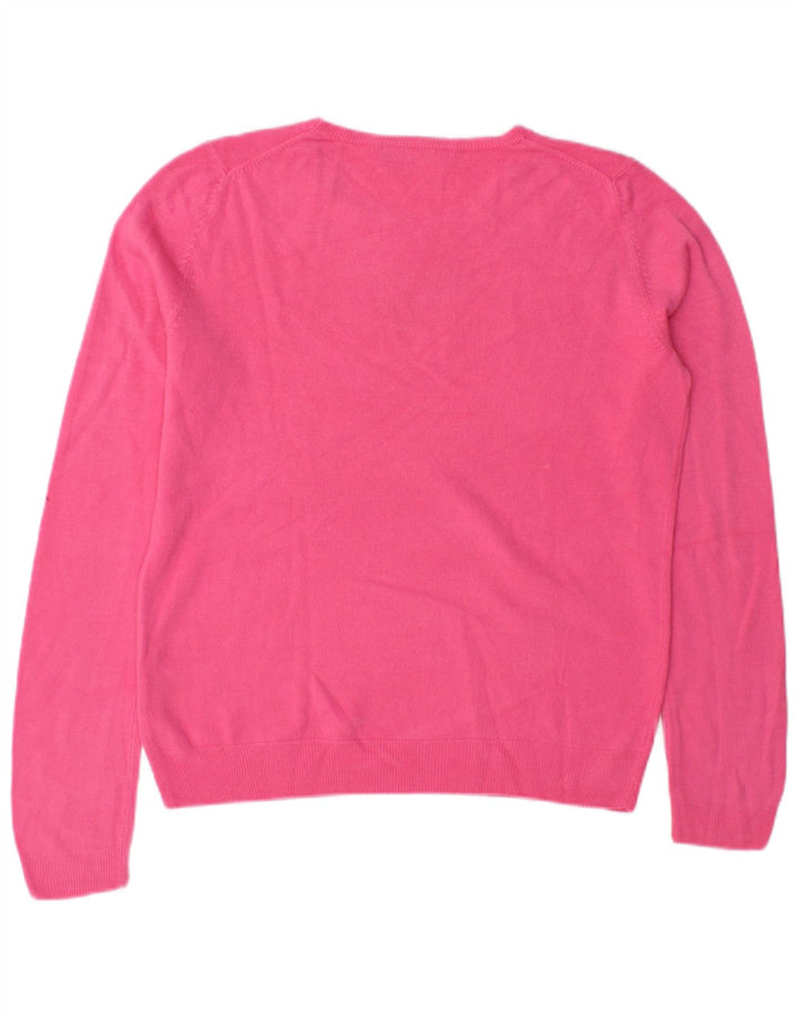 Marks & Spencer Womens Crew Neck Jumper Sweater UK 12 Medium Pink