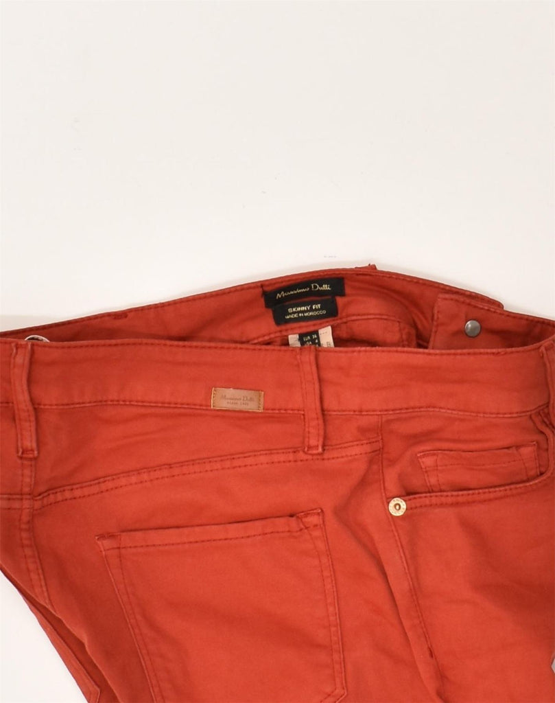 MASSIMO DUTTI Womens Skinny Jeans EU 36 Small W28 L28  Orange Cotton | Vintage Massimo Dutti | Thrift | Second-Hand Massimo Dutti | Used Clothing | Messina Hembry 