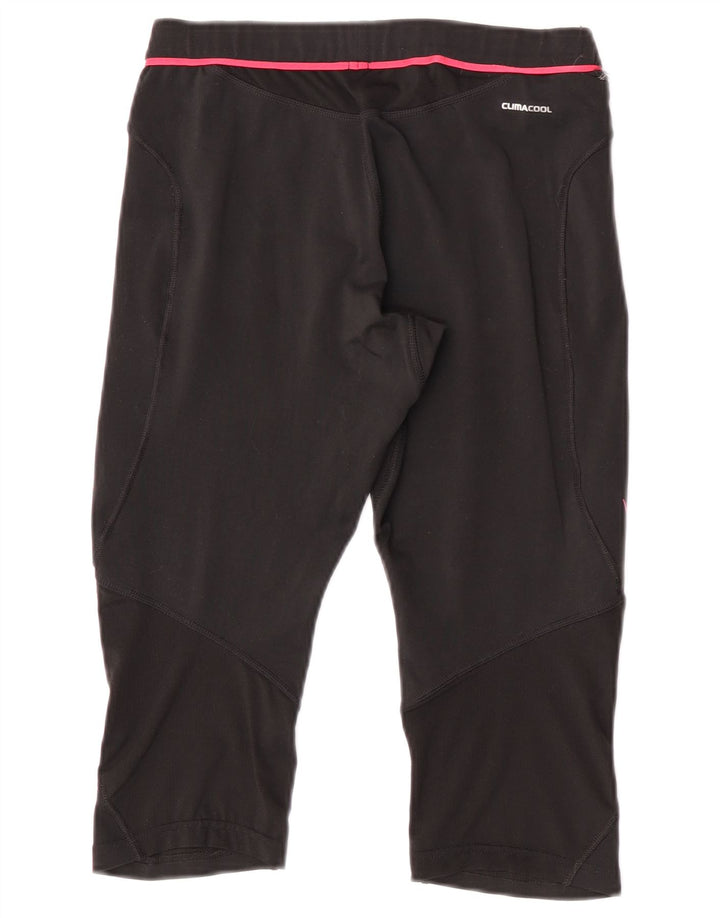 Adidas Womens Climacool Capri Leggings UK 12 Medium Black Polyester