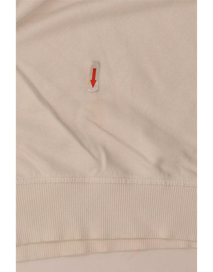 Superdry Womens Sweatshirt Jumper UK 16 Large White Cotton