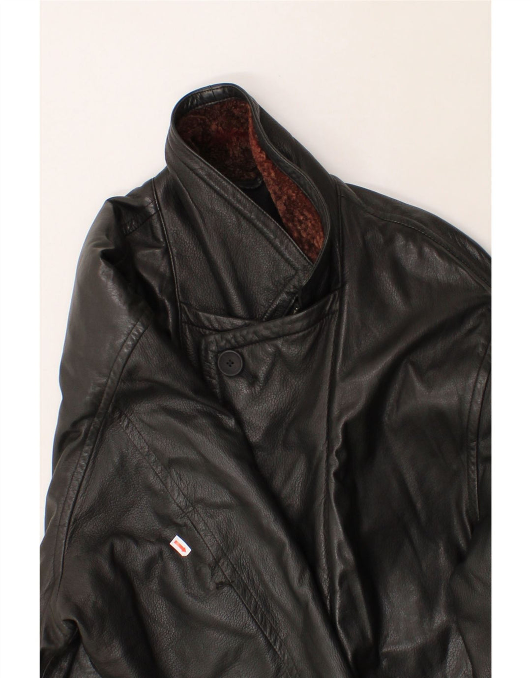 VINTAGE Mens Leather Jacket UK 40 Large Black Leather Vintage Vintage and Second-Hand Vintage from Messina Hembry 