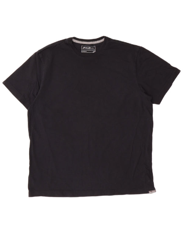 EDDIE BAUER Mens T-Shirt Top Large Black Cotton