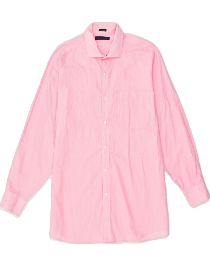 TOMMY HILFIGER Mens Regular Fit Shirt Size 16 1/2 Large Pink Pinstripe | Vintage Tommy Hilfiger | Thrift | Second-Hand Tommy Hilfiger | Used Clothing | Messina Hembry 