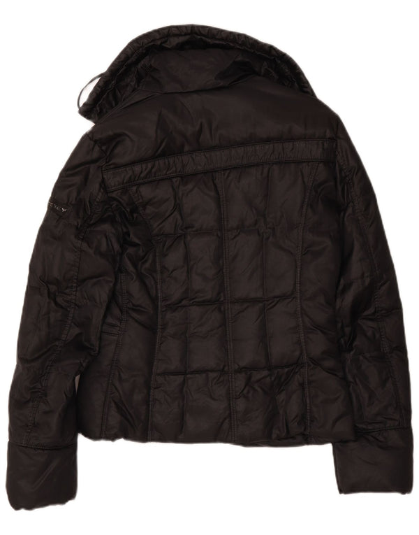 PEUTEREY Womens Padded Jacket IT 42 Medium Black Cotton