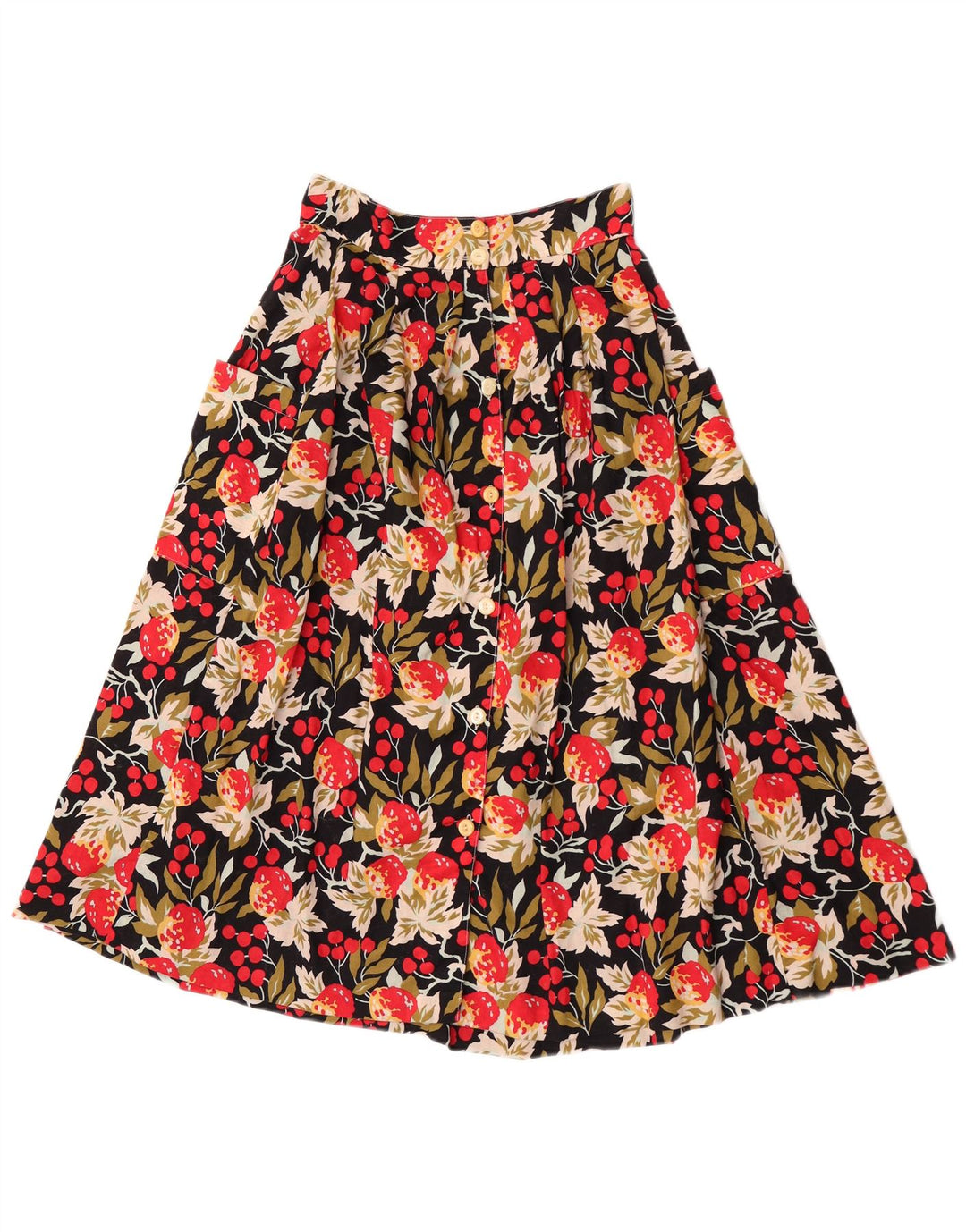 Vintage Womens High Waist A-Line Skirt IT 42 Medium W27 Multicoloured