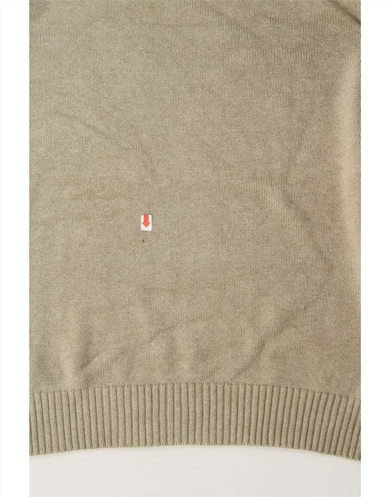 EDDIE BAUER Mens Crew Neck Jumper Sweater Large Beige Cotton Vintage Eddie Bauer and Second-Hand Eddie Bauer from Messina Hembry 