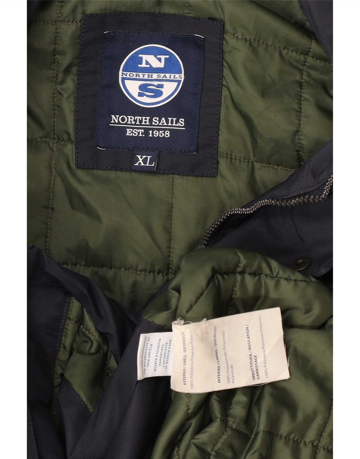 North Sails Mens Windbreaker Jacket UK 42 XL Navy Blue Polyester