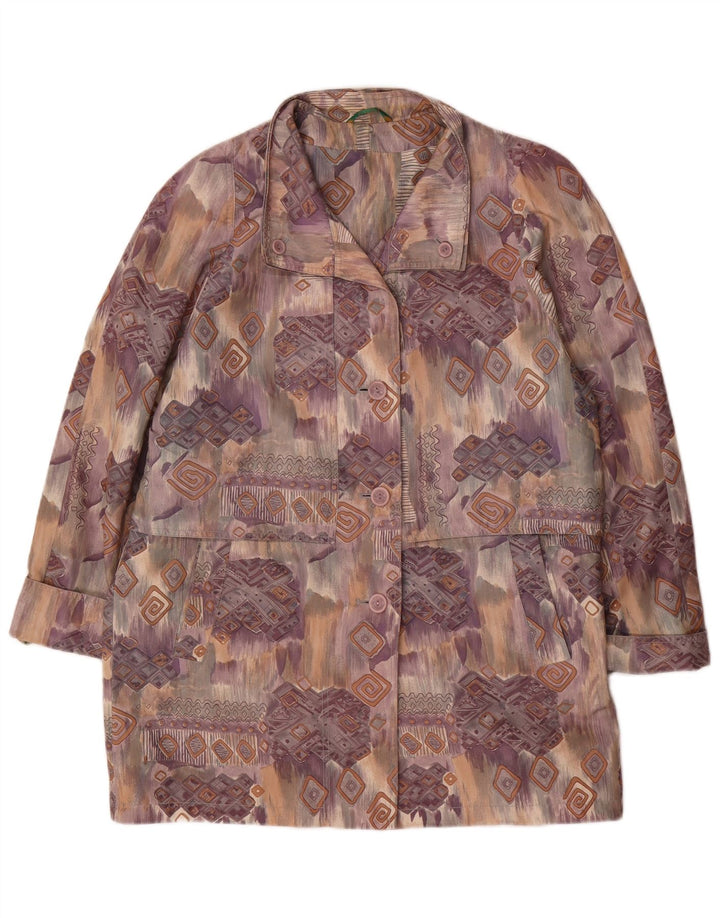 CANDA Womens Windbreaker Coat UK 16 Large  Multicoloured Geometric