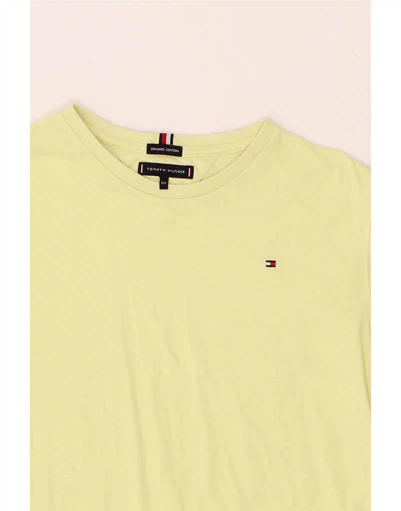 TOMMY HILFIGER Girls T-Shirt Top 13-14 Years Yellow Cotton Vintage Tommy Hilfiger and Second-Hand Tommy Hilfiger from Messina Hembry 