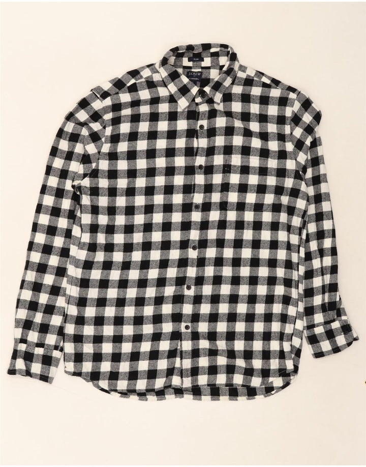 LEE Mens Flannel Shirt Large Black Gingham Cotton Vintage Lee and Second-Hand Lee from Messina Hembry 