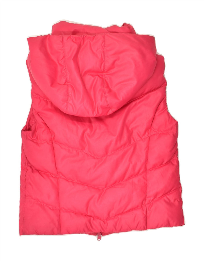 HOLLISTER Womens Hooded Padded Gilet UK 8 Small Pink Polyester | Vintage Hollister | Thrift | Second-Hand Hollister | Used Clothing | Messina Hembry 