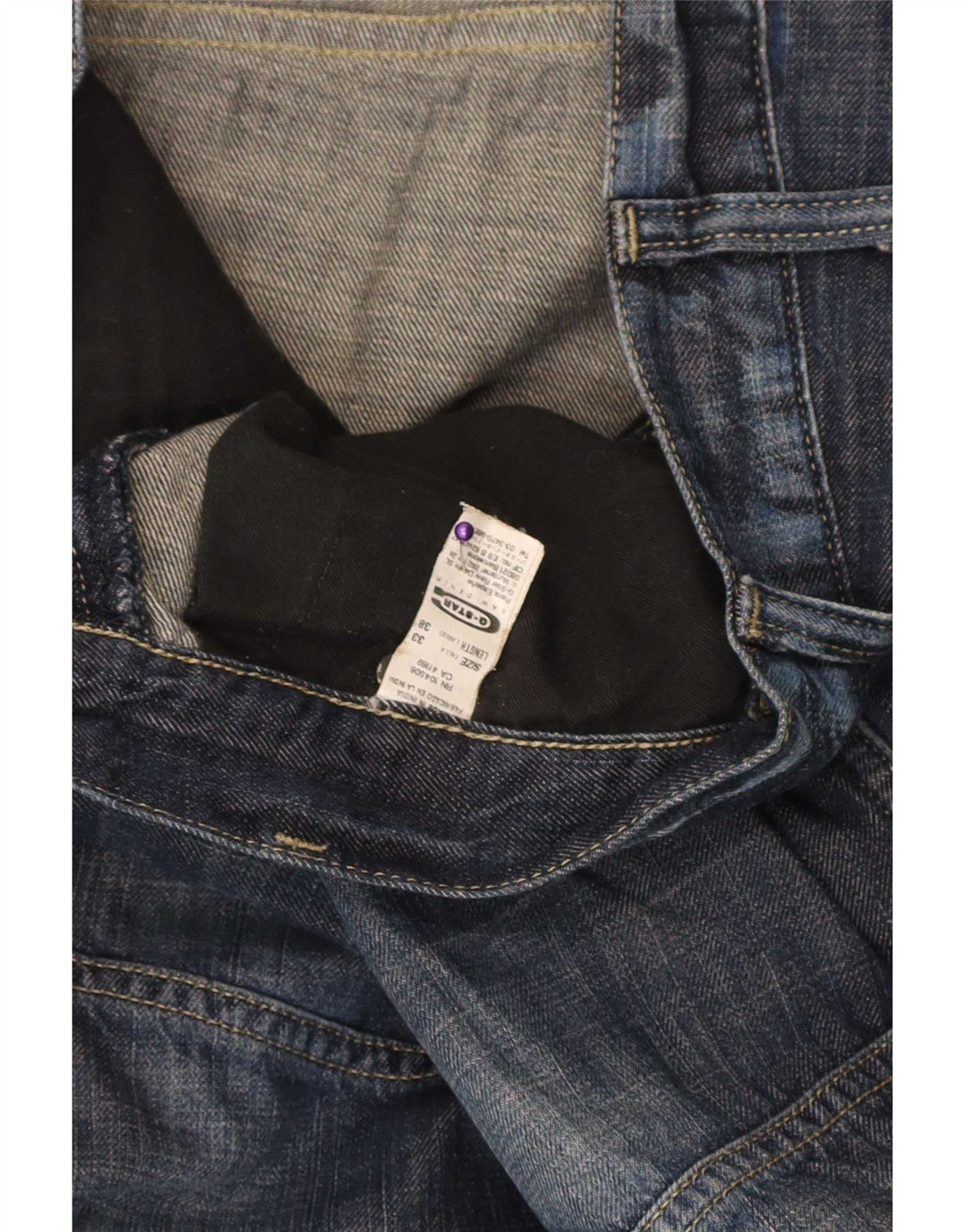 G-Star Mens Straight Jeans W33 L38 Navy Blue