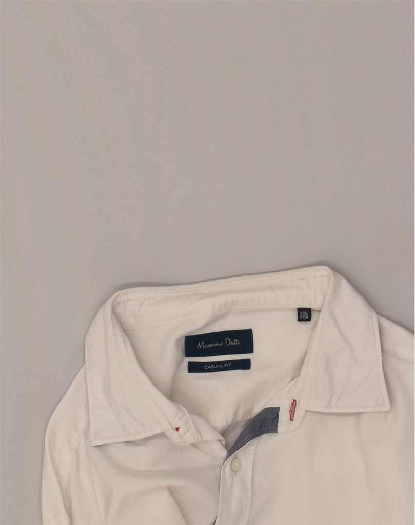 MASSIMO DUTTI Mens Casual Fit Shirt 2XL White | Vintage Massimo Dutti | Thrift | Second-Hand Massimo Dutti | Used Clothing | Messina Hembry 