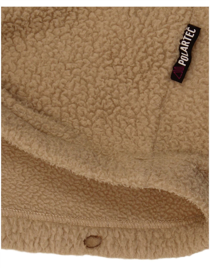 Fat Face Mens Polartec Zip Neck Fleece Jumper Small Beige Polyester