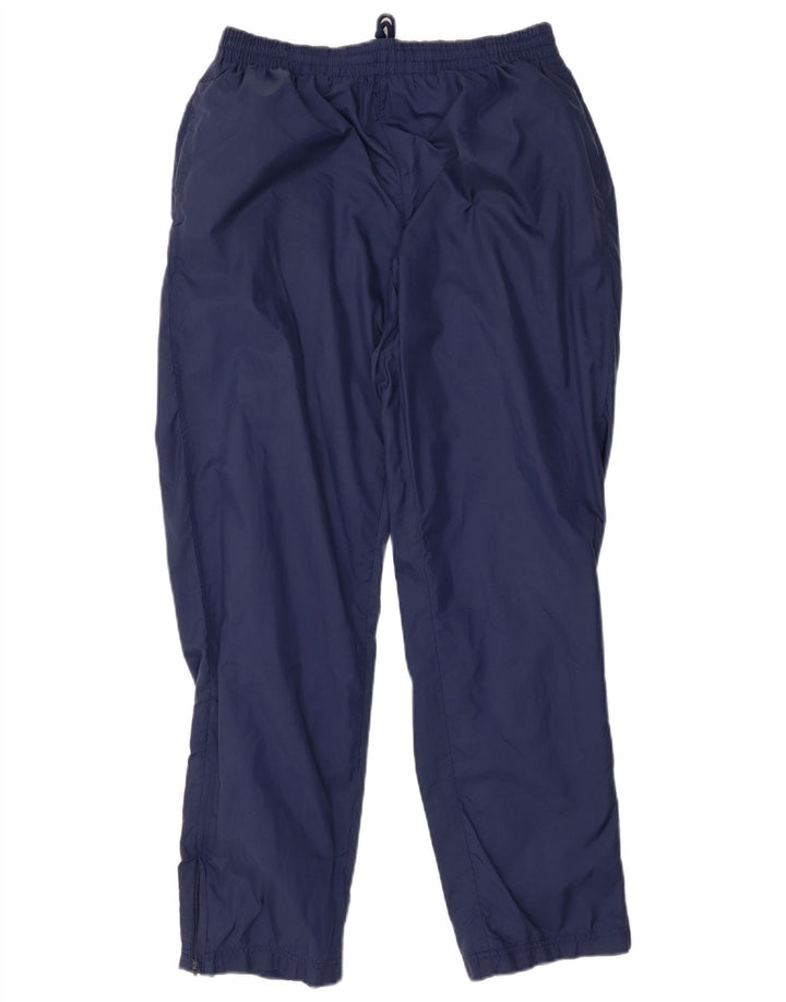 FOOT LOCKER Mens Tracksuit Trousers Medium  Navy Blue Nylon