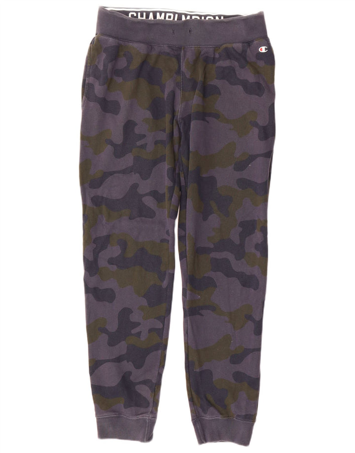 Champion Mens Tracksuit Trousers Joggers Medium Navy Blue Camouflage