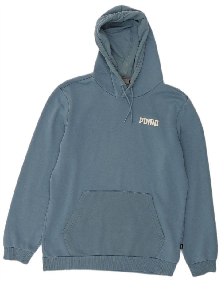 Puma Mens Hoodie Jumper Small Blue Cotton