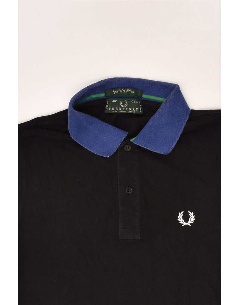 FRED PERRY Mens Special Edition Polo Shirt Small Black Cotton | Vintage Fred Perry | Thrift | Second-Hand Fred Perry | Used Clothing | Messina Hembry 
