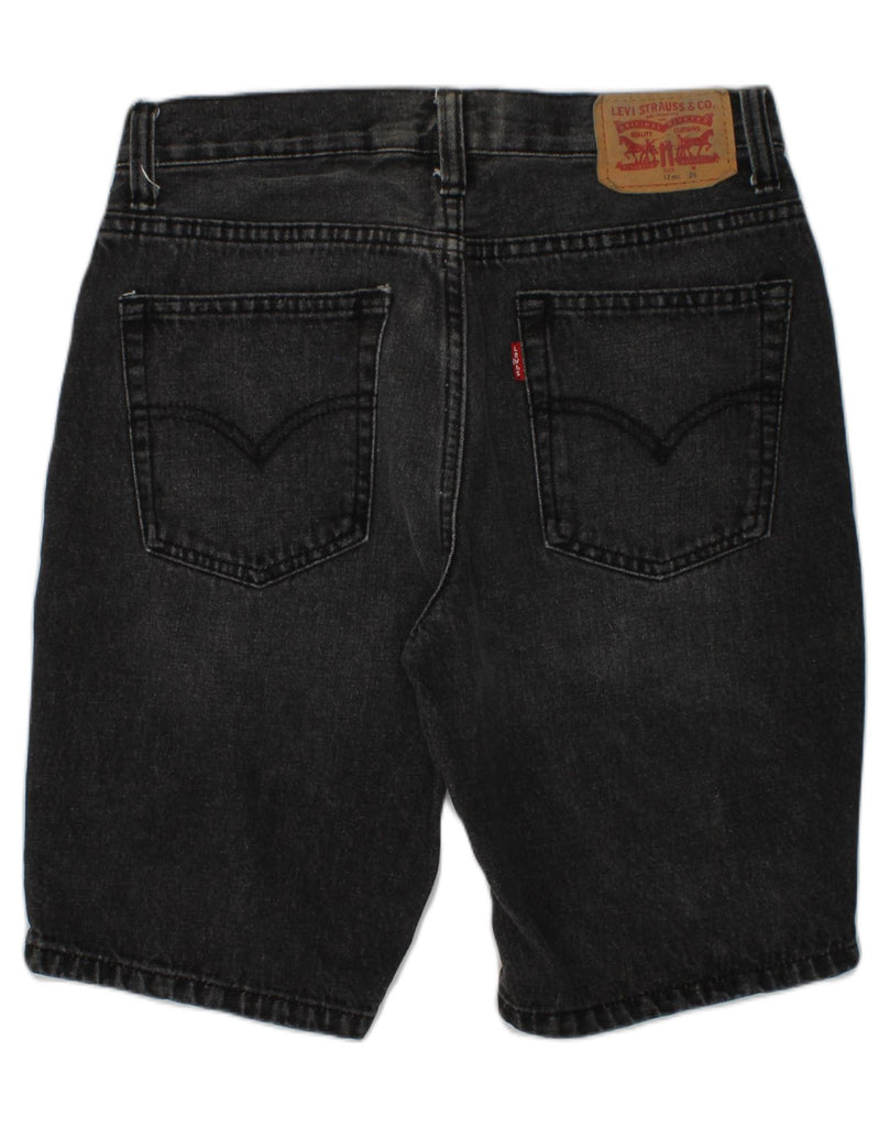 LEVI'S Boys 502 Regular Taper Denim Shorts 11-12 Years W28 Black Cotton | Vintage Levi's | Thrift | Second-Hand Levi's | Used Clothing | Messina Hembry 