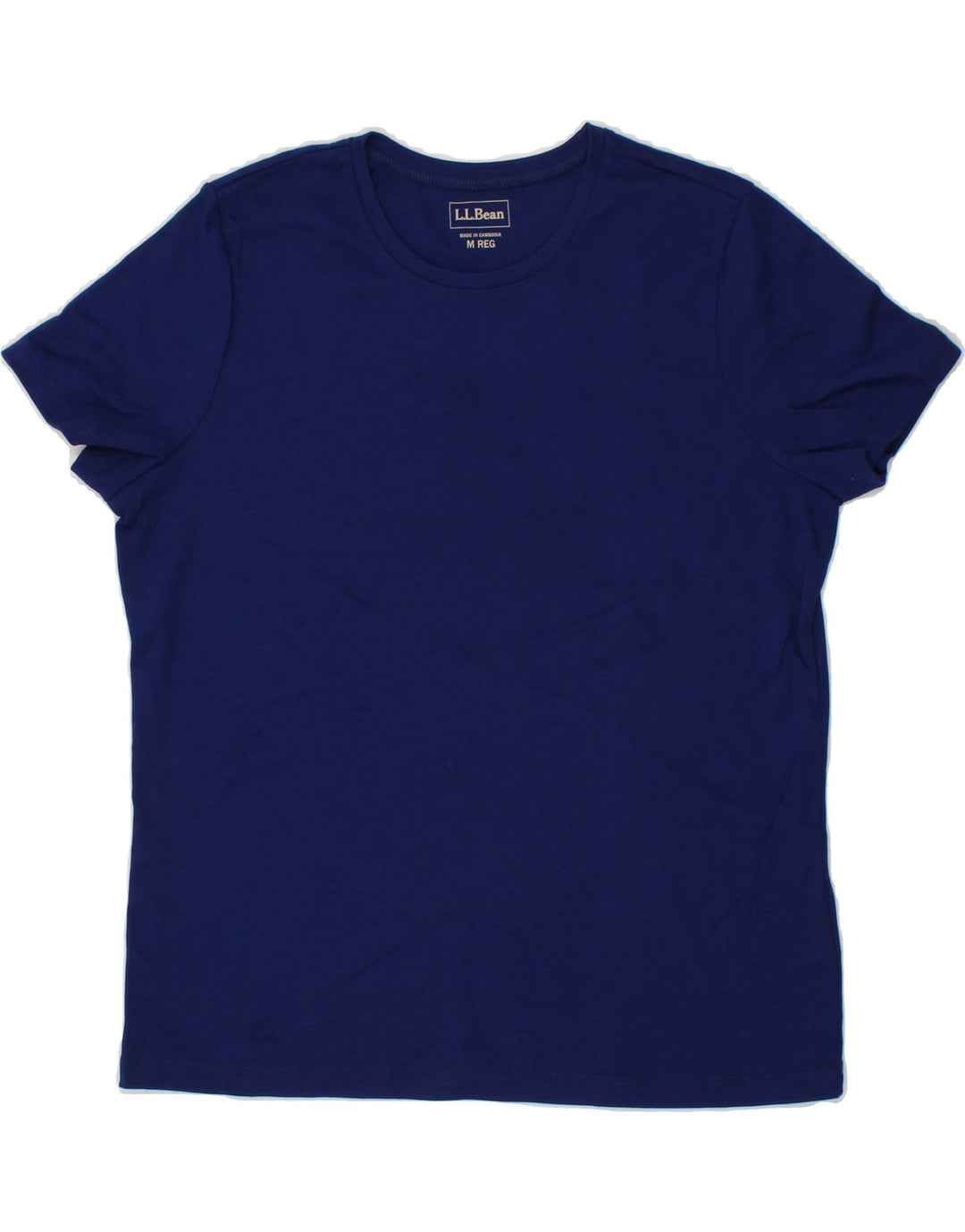 L.L.BEAN Womens T-Shirt Top UK 14 Medium Navy Blue Cotton Vintage L.L.Bean and Second-Hand L.L.Bean from Messina Hembry 