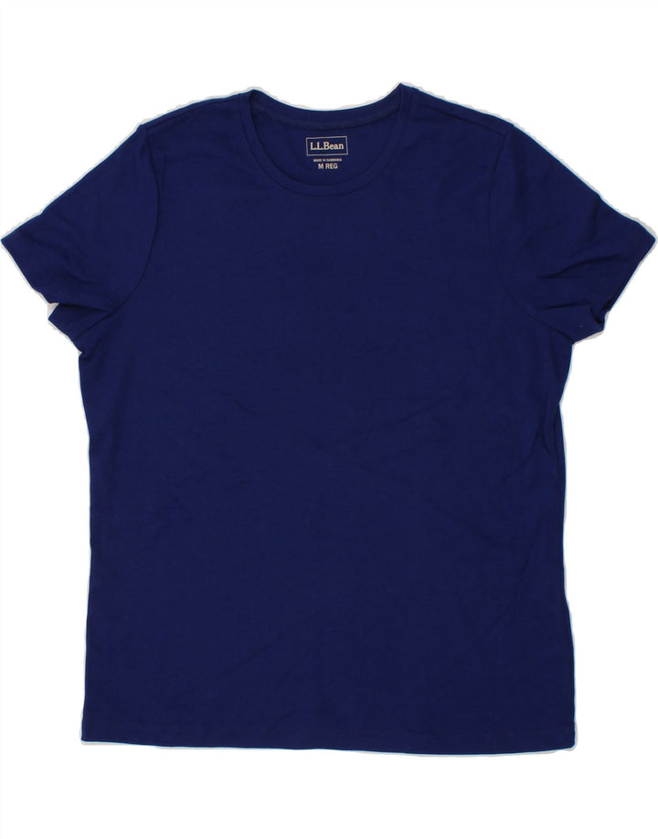 L.L.BEAN Womens T-Shirt Top UK 14 Medium Navy Blue Cotton Vintage L.L.Bean and Second-Hand L.L.Bean from Messina Hembry 