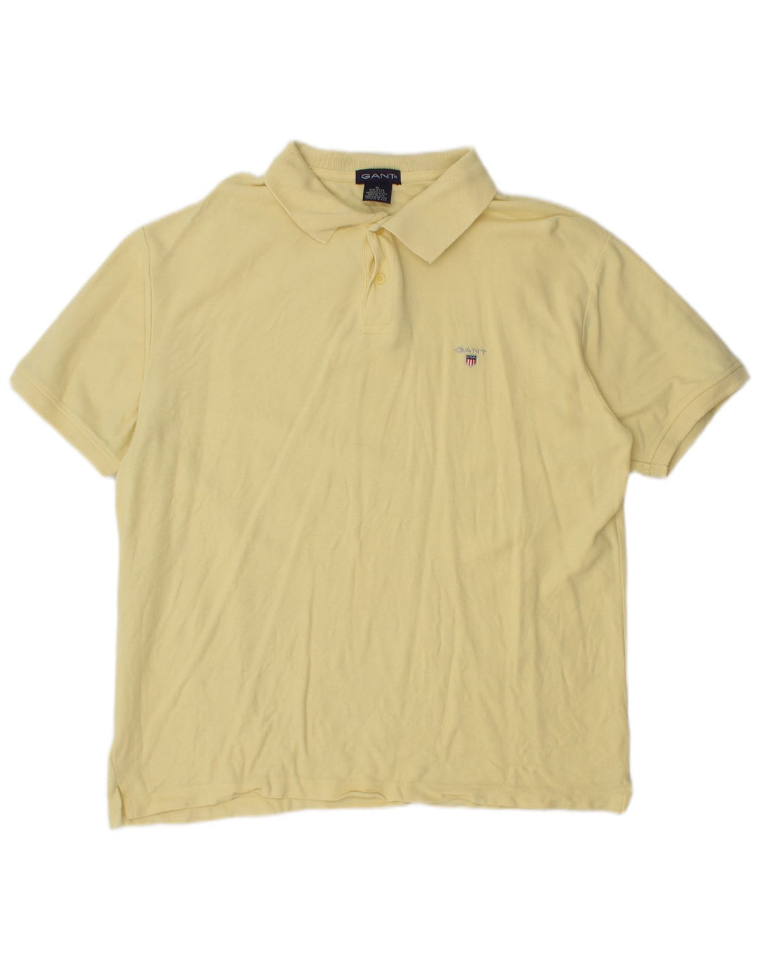 Gant Mens Polo Shirt XL Yellow Cotton