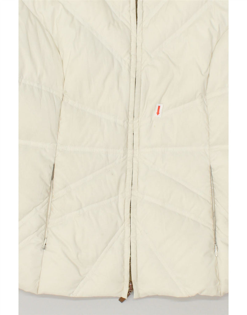 TRUSSARDI Womens Padded Jacket IT 42 Medium White Polyester | Vintage Trussardi | Thrift | Second-Hand Trussardi | Used Clothing | Messina Hembry 