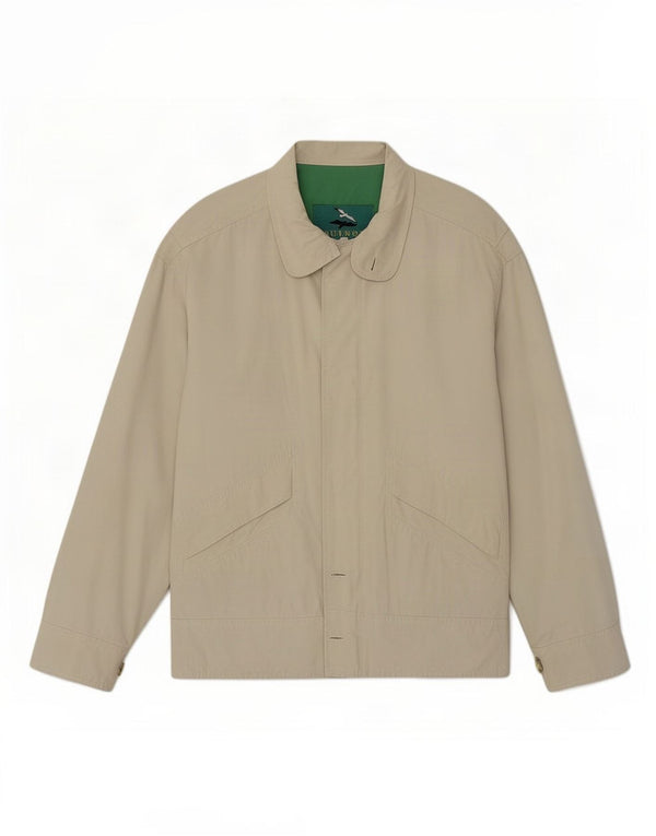 Vintage Mens Bomber Jacket UK 38 Medium Beige Cotton