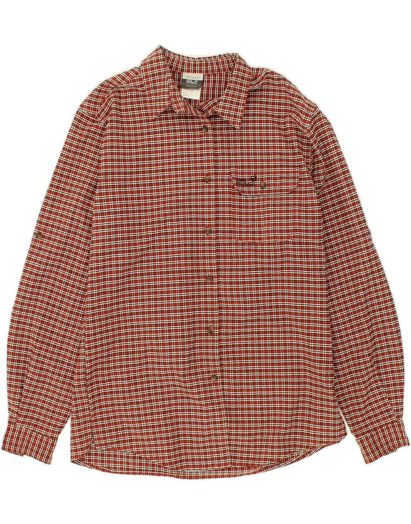 JACK WOLFSKIN Womens Travel Shirt UK 18 XL Red Check Polyester Vintage Jack Wolfskin and Second-Hand Jack Wolfskin from Messina Hembry 