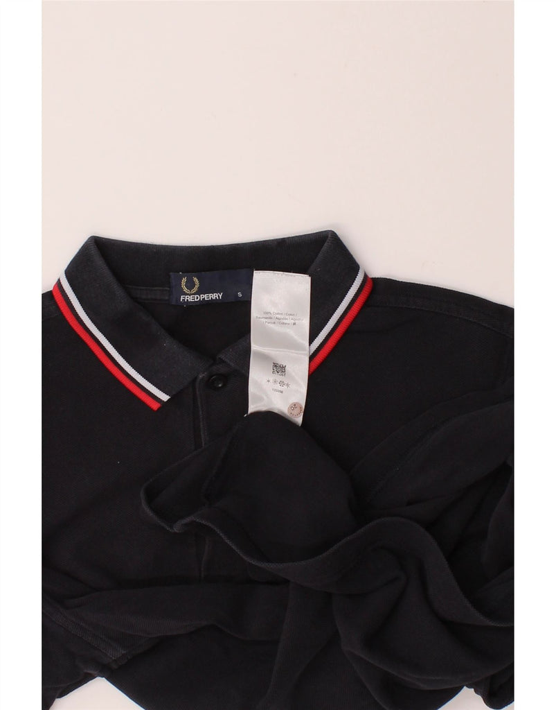 FRED PERRY Mens Polo Shirt Small Navy Blue Cotton Vintage Fred Perry and Second-Hand Fred Perry from Messina Hembry 