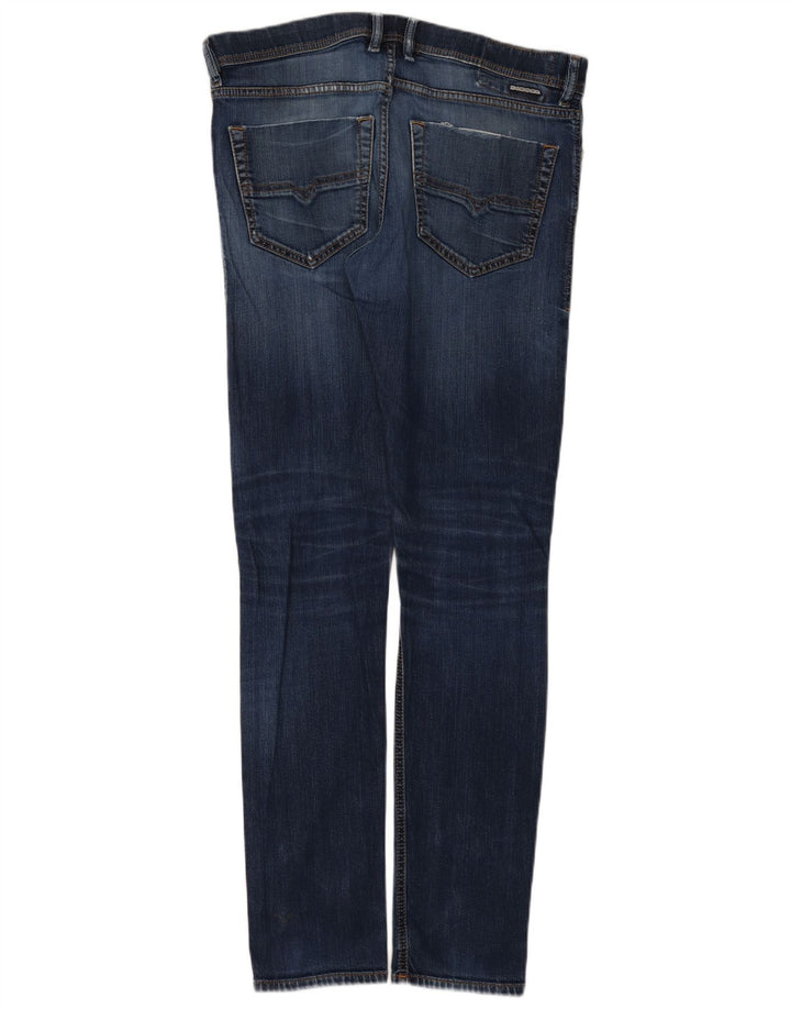 Diesel Mens Tepphar Carrot Slim Jeans W32 L34 Blue Cotton