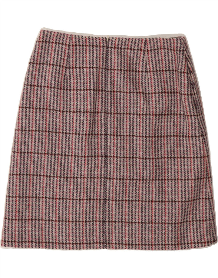 BODEN Womens A-Line Skirt UK 10 Small W30  Pink Check Wool