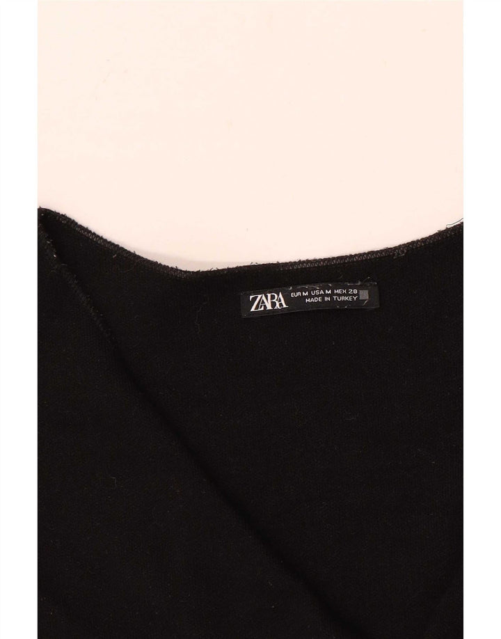 Zara Womens Waistcoat UK 12 Medium Black