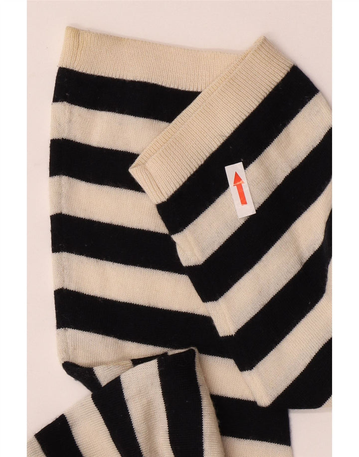 Cos Womens Oversized Crew Neck Jumper Sweater UK 10 Small Black Striped